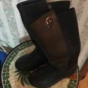 Black leather Michael Kors Boots